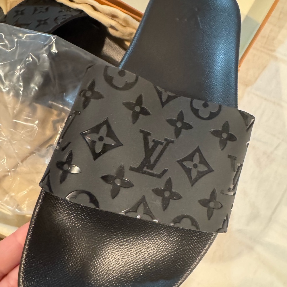 Louis Vuitton Black Monogram Sandals